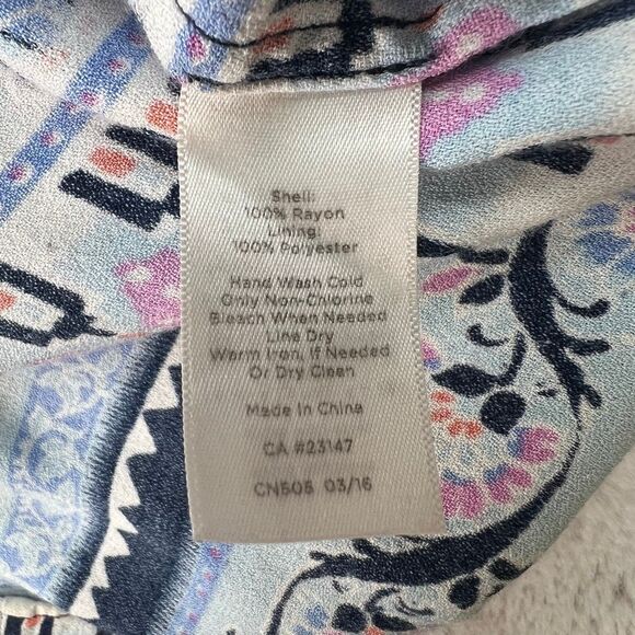 Talbots Womens Dress 14W Paisley Floral Maxi Dress Sleeveless Beach Boho Vneck - Picture 7 of 11